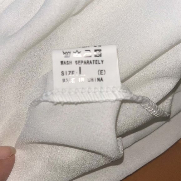 Women's Vestidos Size L White Butterfly Pants - Picture 5 of 11